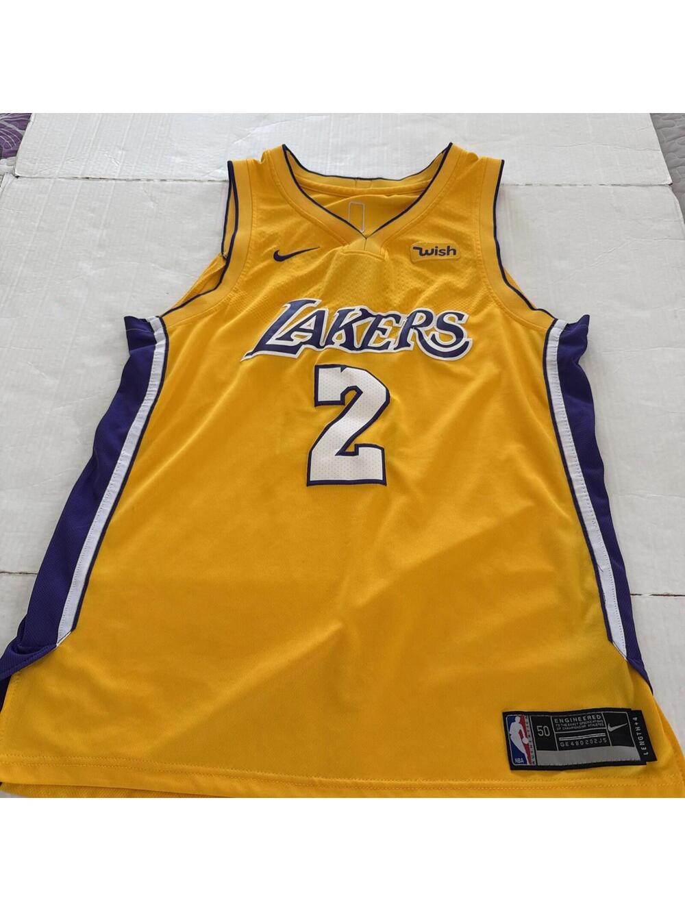 Los Angeles Lakers Nike Ball Jersey Mens 50Yellow Length +4